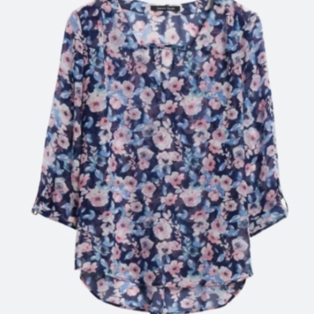 Alice Blue Ensenada V-Neck Blouse